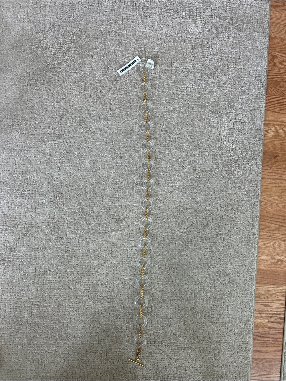 Suzi Roher Clear Acrylic Link Belt with Gold Chain